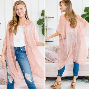 DONATING SOON! Last one! Pink Kimono / Swim Cover-Up